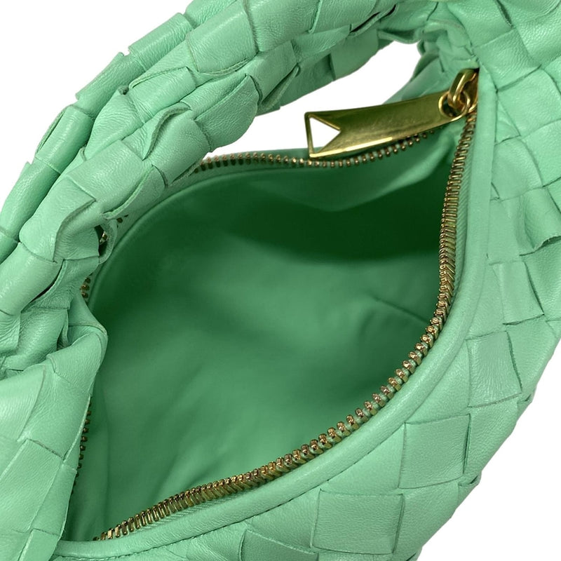 [Used] BOTTEGA VENETA Mini The Jody Handbag Light Green Lambskin