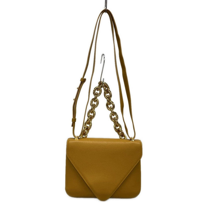 [Used] BOTTEGA VENETA Handbag Chain Handle Brown Leather