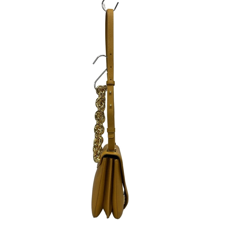 [Used] BOTTEGA VENETA Handbag Chain Handle Brown Leather