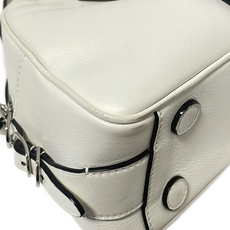 JIMMY CHOO Varenne Boring S Handbag with hologram stickers, white leather