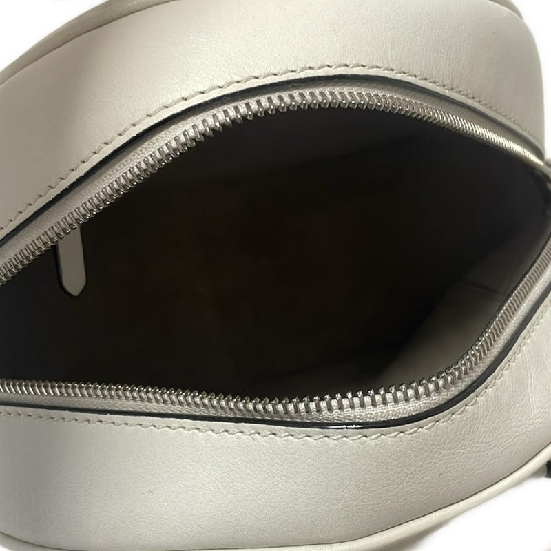 JIMMY CHOO Varenne Boring S Handbag with hologram stickers, white leather