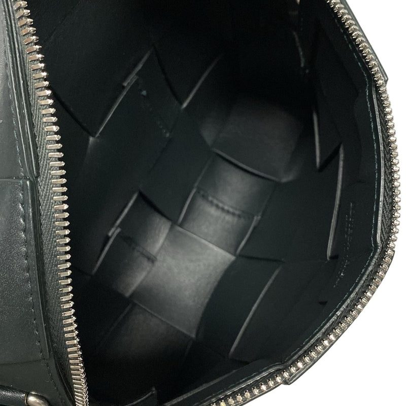 [Used] BOTTEGA VENETA Cassette Camera Bag Shoulder Bag Dark Green Leather