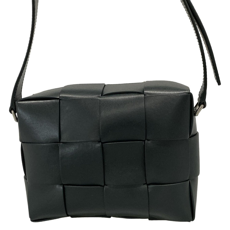 [Used] BOTTEGA VENETA Cassette Camera Bag Shoulder Bag Dark Green Leather