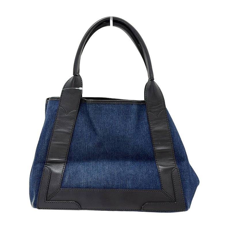 [Used] BALENCIAGA Navy Cabas S Tote Bag Navy x Black Leather