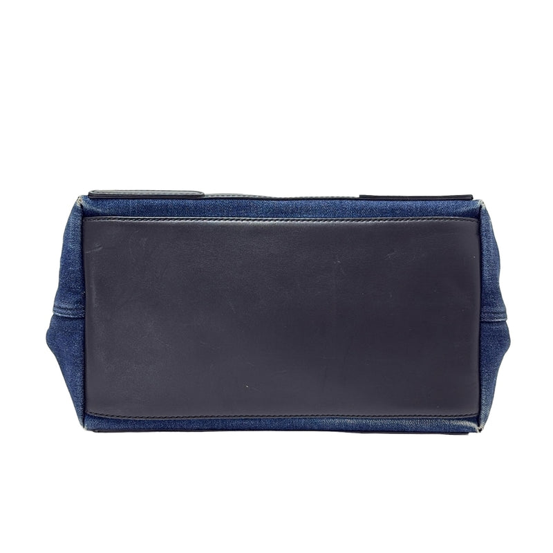 [Used] BALENCIAGA Navy Cabas S Tote Bag Navy x Black Leather