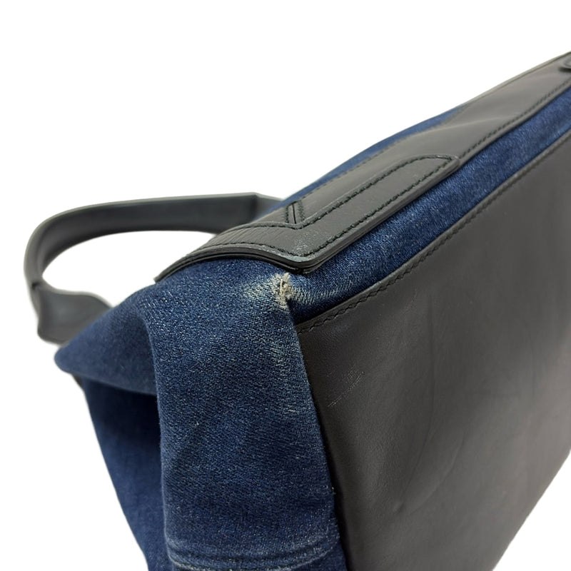 [Used] BALENCIAGA Navy Cabas S Tote Bag Navy x Black Leather