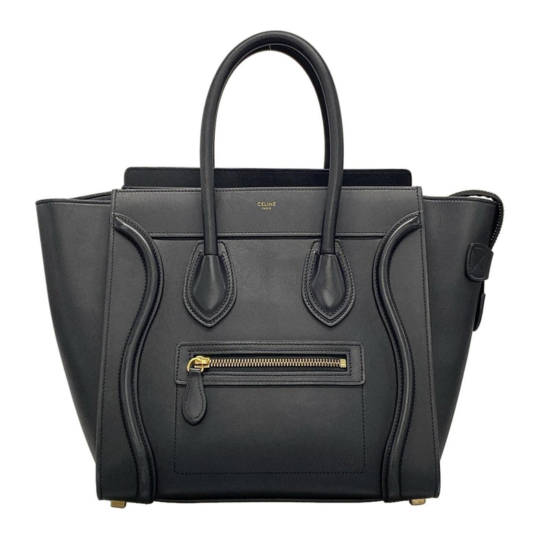 [Used] CELINE Luggage Micro Shopper Handbag Black