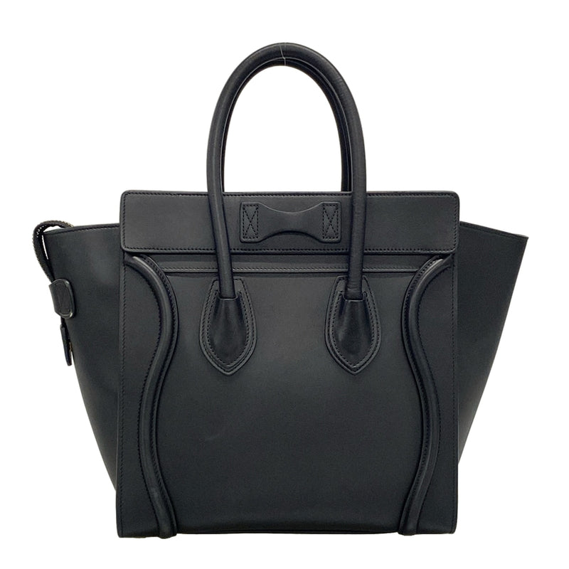 [Used] CELINE Luggage Micro Shopper Handbag Black