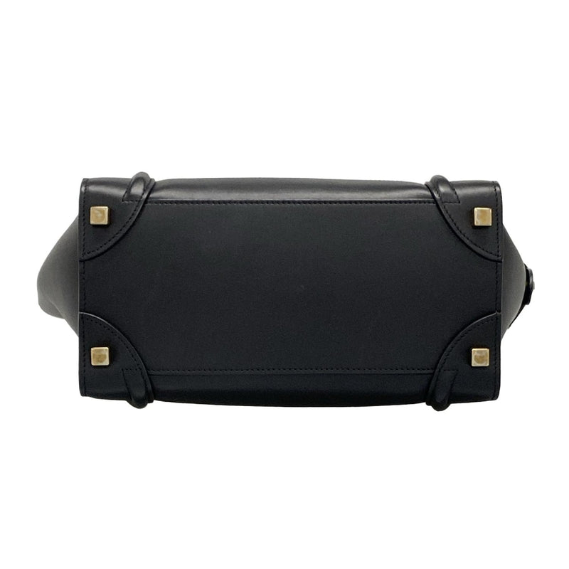 [Used] CELINE Luggage Micro Shopper Handbag Black