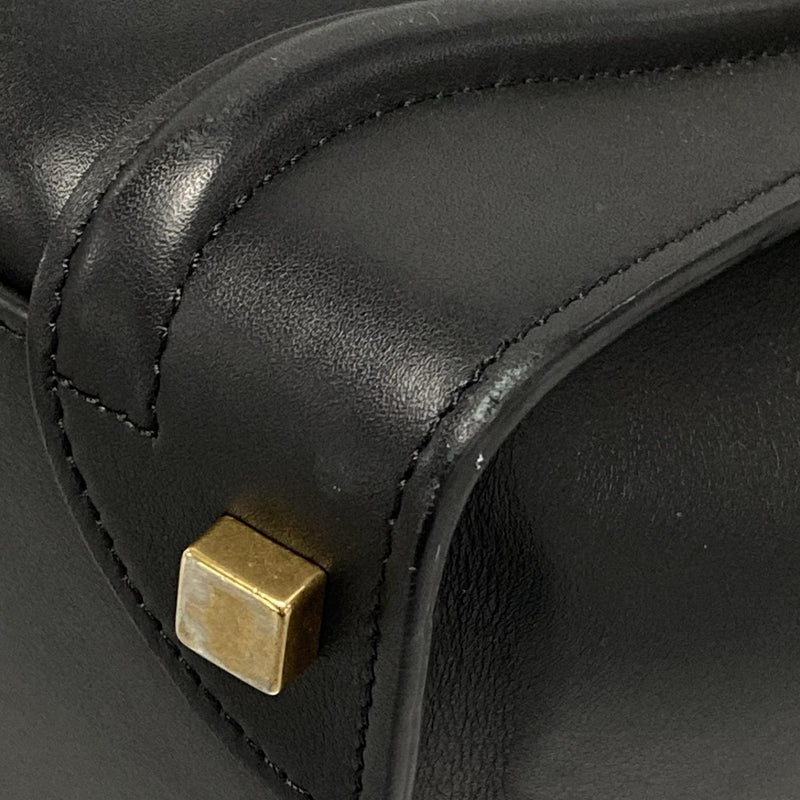 [Used] CELINE Luggage Micro Shopper Handbag Black