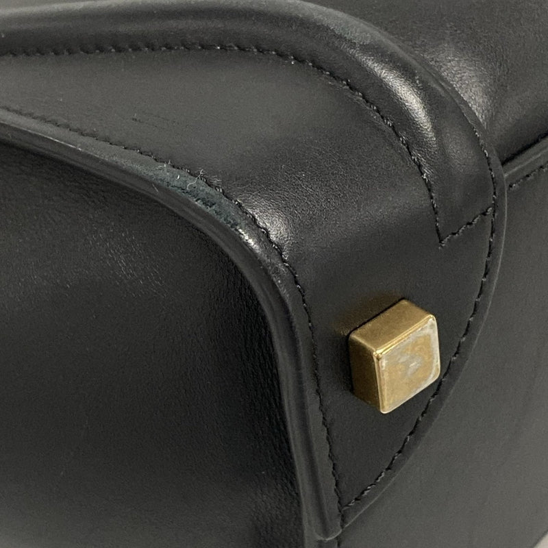 [Used] CELINE Luggage Micro Shopper Handbag Black