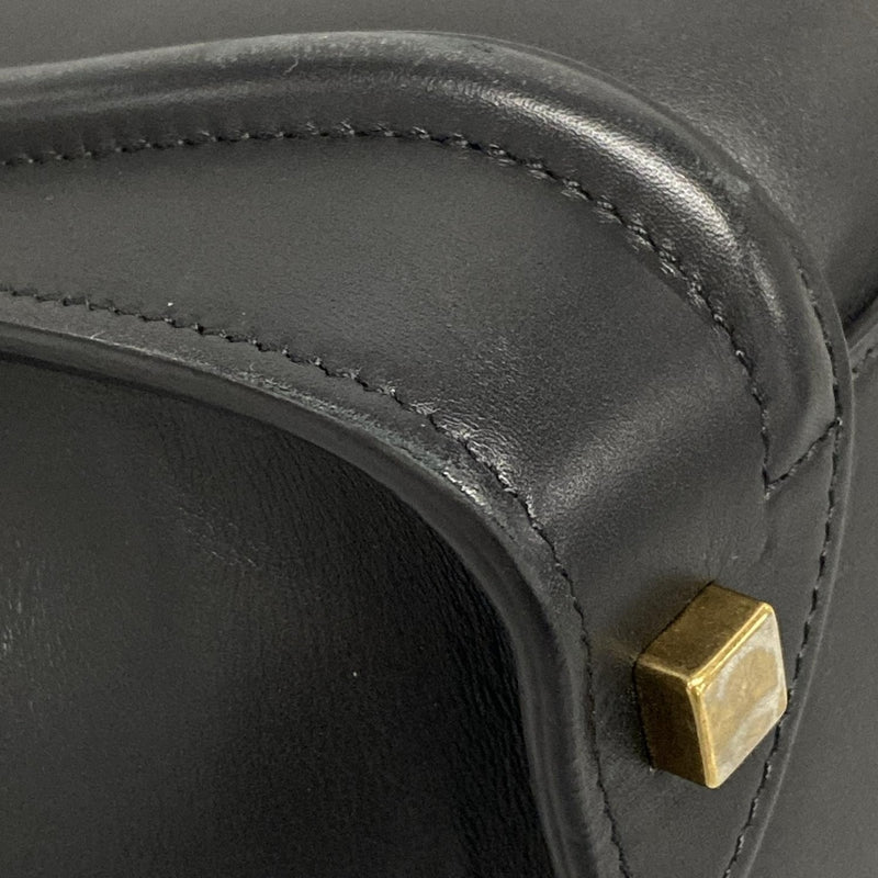 [Used] CELINE Luggage Micro Shopper Handbag Black