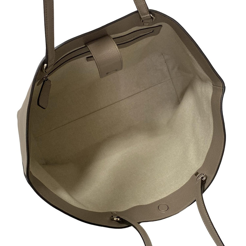 JIMMY CHOO tote bag large/hologram sticker included beige leather