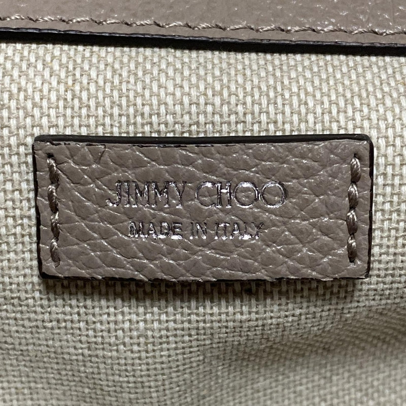 JIMMY CHOO tote bag large/hologram sticker included beige leather