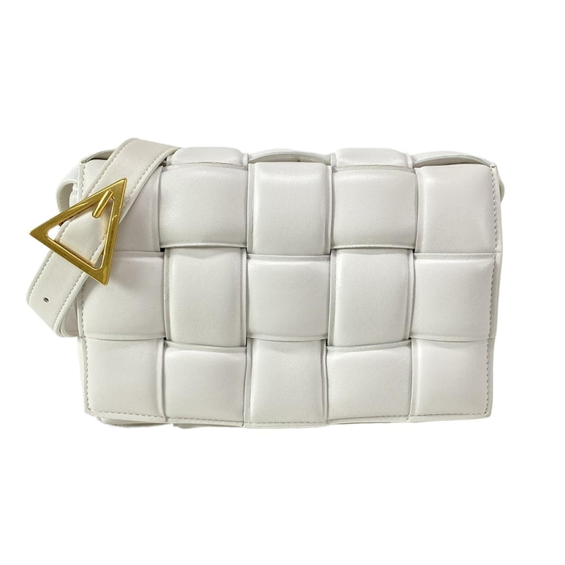 [Used] BOTTEGA VENETA padded cassette shoulder bag ivory leather