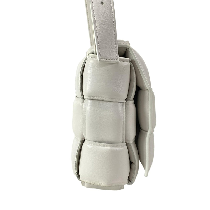 [Used] BOTTEGA VENETA padded cassette shoulder bag ivory leather