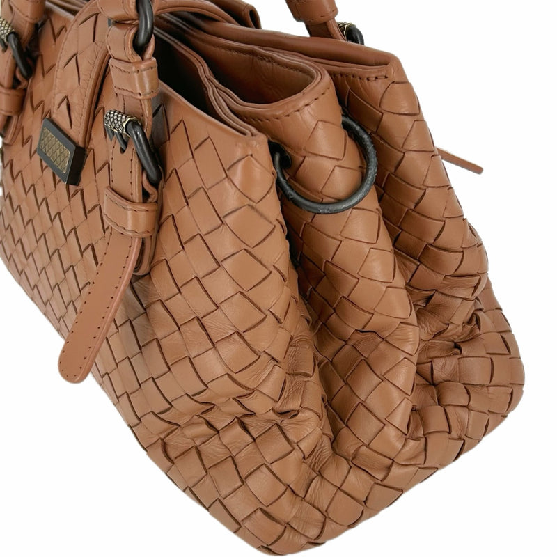BOTTEGA VENETA Intrecciato Roman Bag Small 2-Way Bag Calfskin Beige 489509 2WAY