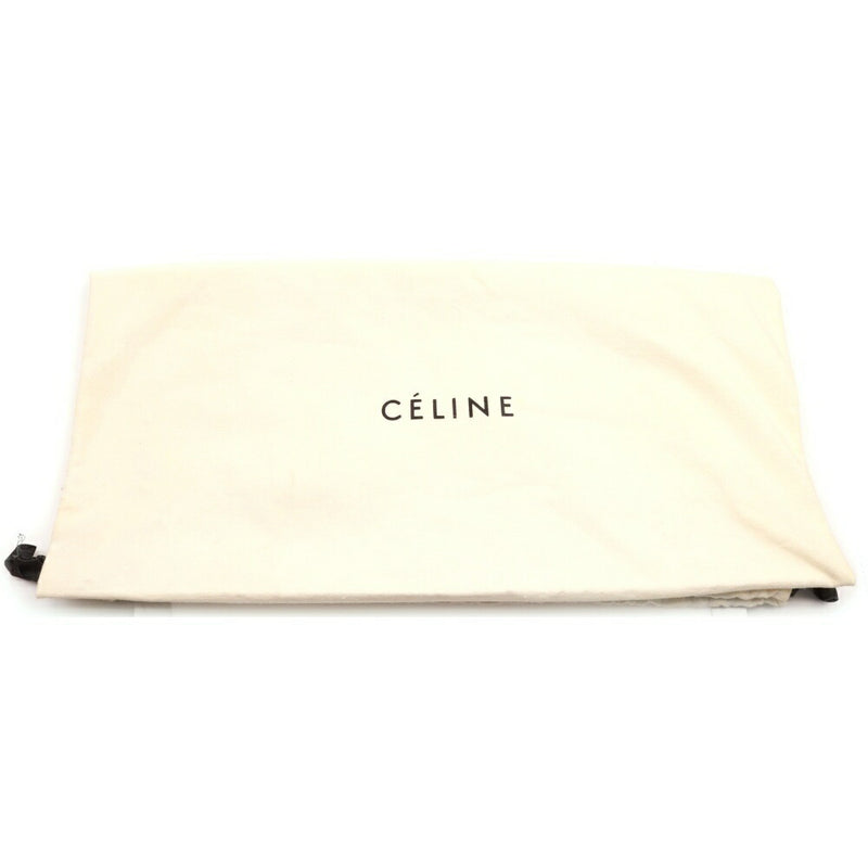 CELINE Luggage Micro Shopper Tote Bag Handbag Gold Hardware Beige Leather