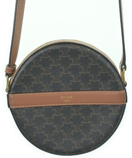 CELINE Women's Shoulder Bag - Black x Brown (All-over pattern) [Used] [Used]