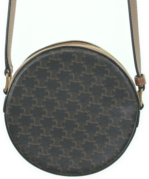 CELINE Women's Shoulder Bag - Black x Brown (All-over pattern) [Used] [Used]