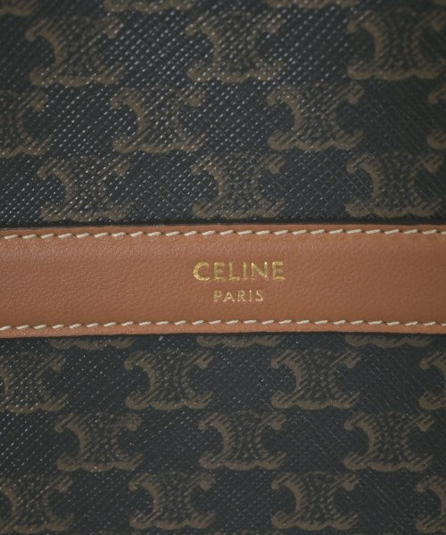 CELINE Women's Shoulder Bag - Black x Brown (All-over pattern) [Used] [Used]