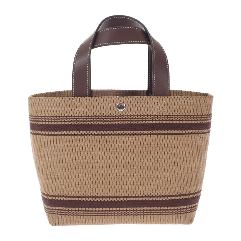 CELINE Mini Caba Tote 116992FRY.02NU 2WAY Bag Leather Raffia Brown Women's