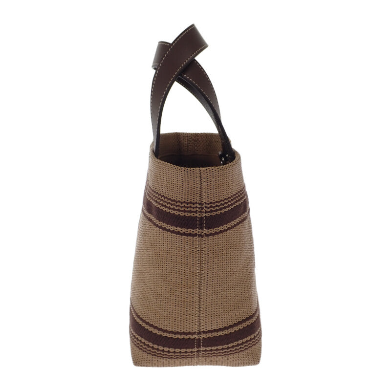 CELINE Mini Caba Tote 116992FRY.02NU 2WAY Bag Leather Raffia Brown Women's