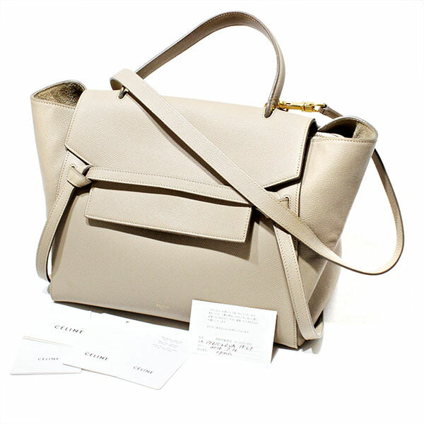CELINE Belt Bag Mini Handbag Shoulder Bag 2WAY 176103ZVA.18LT Calfskin Light