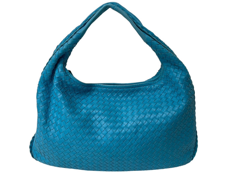 BOTTEGA VENETA Hobo Intrecciato One Shoulder Bag Light Blue Leather Good