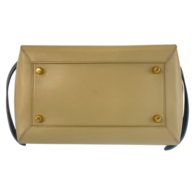 CELINE Belt Bag Beige Bordeaux Gold Hardware Leather Shoulder Bag Handbag