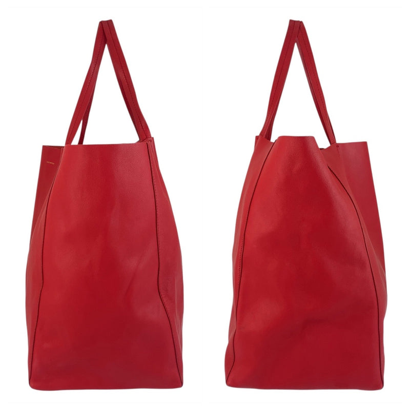 CELINE Horizontal Birch Red Leather Tote Bag Shoulder Bag Women's 504795 [Used]
