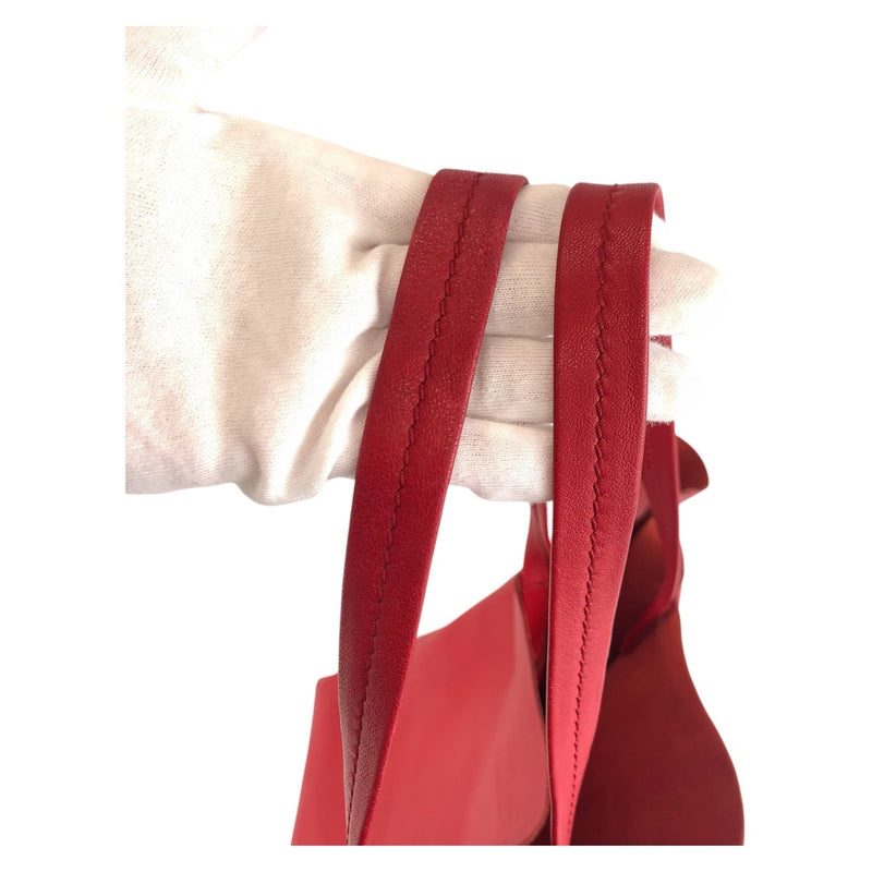 CELINE Horizontal Birch Red Leather Tote Bag Shoulder Bag Women's 504795 [Used]