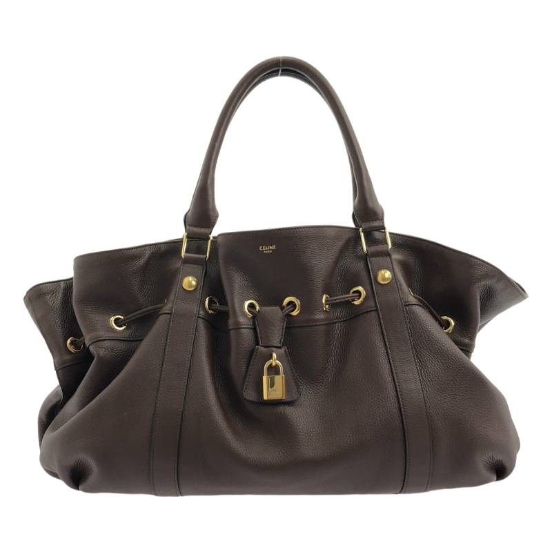 [Good condition] CELINE | Abbey Leather Tote Bag | Dark Brown | Women's