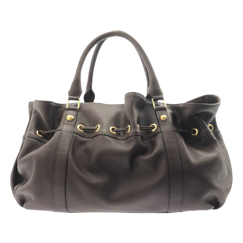 [Good condition] CELINE | Abbey Leather Tote Bag | Dark Brown | Women's