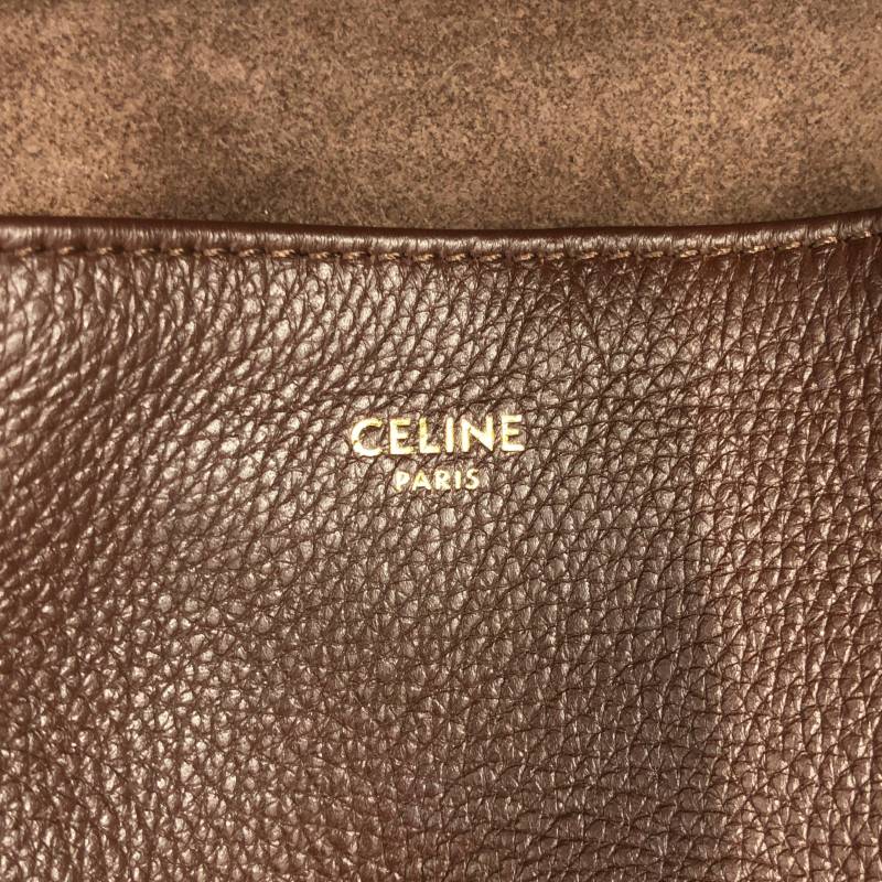[Good condition] CELINE | Abbey Leather Tote Bag | Dark Brown | Women's
