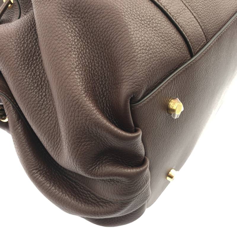[Good condition] CELINE | Abbey Leather Tote Bag | Dark Brown | Women's