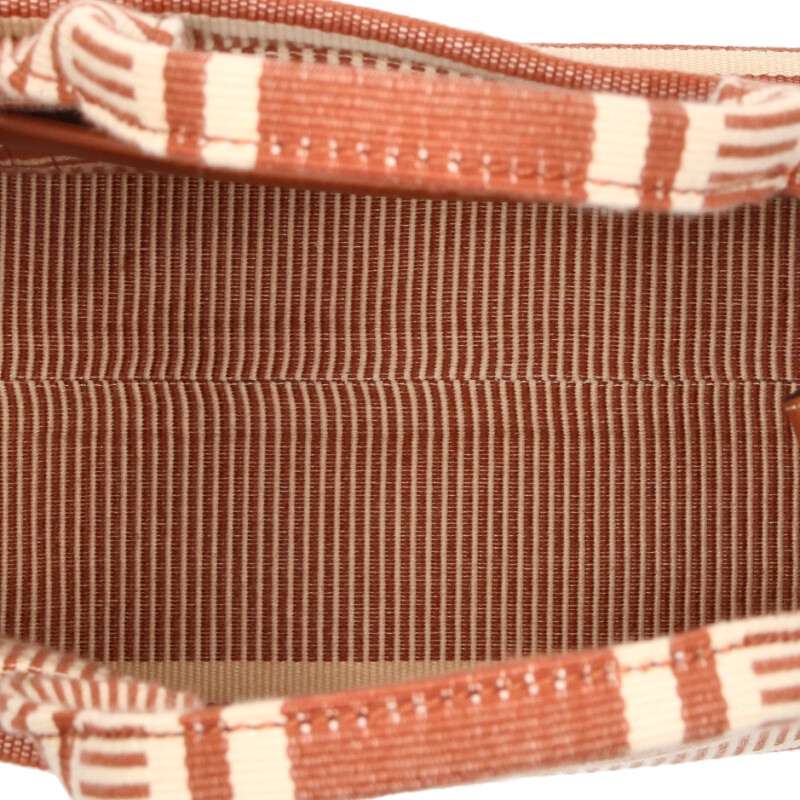 CELINE 24SS Small Cocktail 199162FU6 Striped Textile Tote Bag (Beige x Brown)