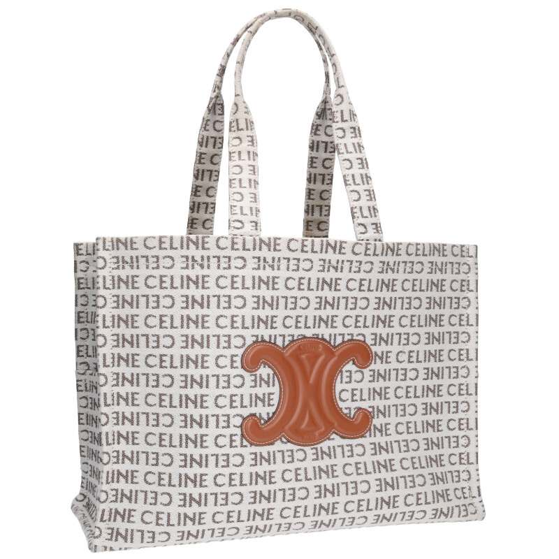 CELINE Size: LARGE Cabataise Large 196762FEF.02NT Logo All-over Trion Leather