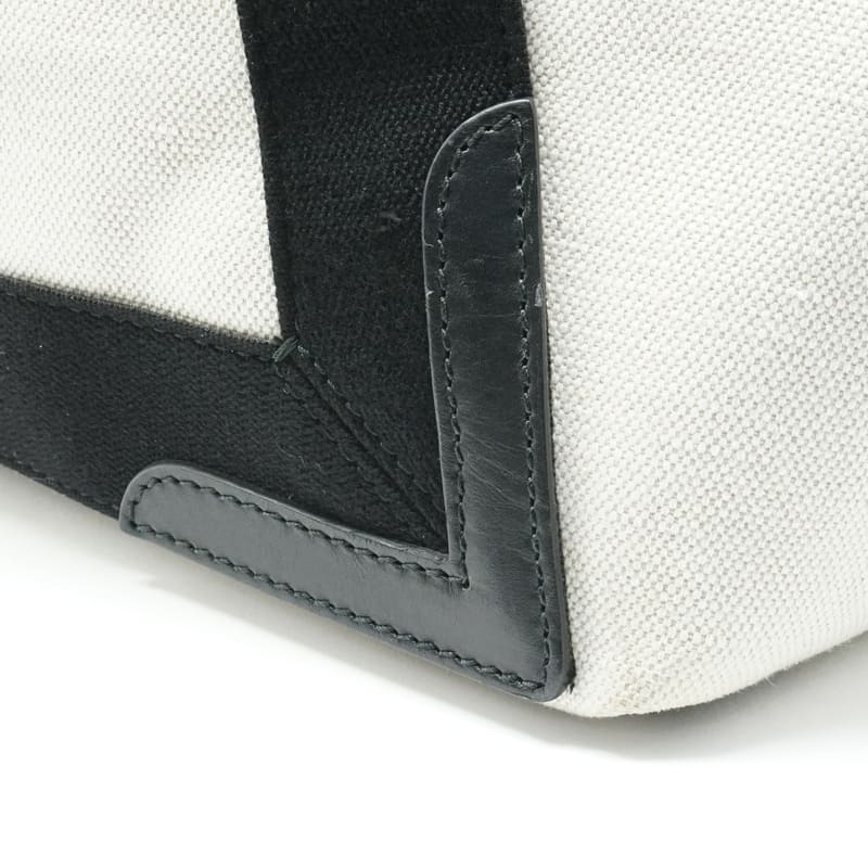 BALENCIAGA 339936 Navy Cabas Tote Bag Canvas Leather Women's Pawnshop [Used]