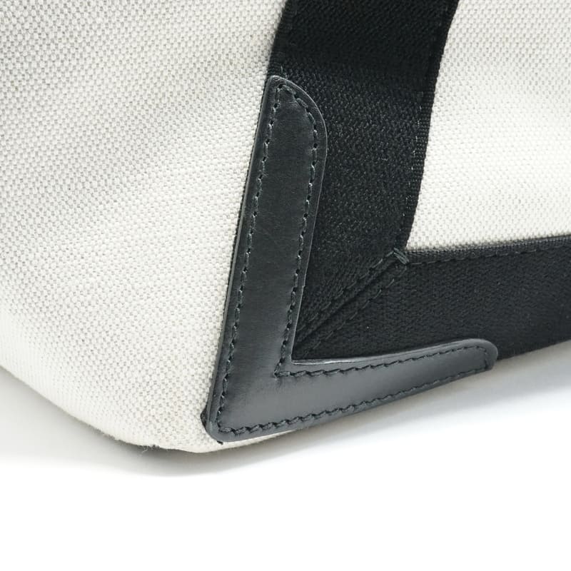 BALENCIAGA 339936 Navy Cabas Tote Bag Canvas Leather Women's Pawnshop [Used]