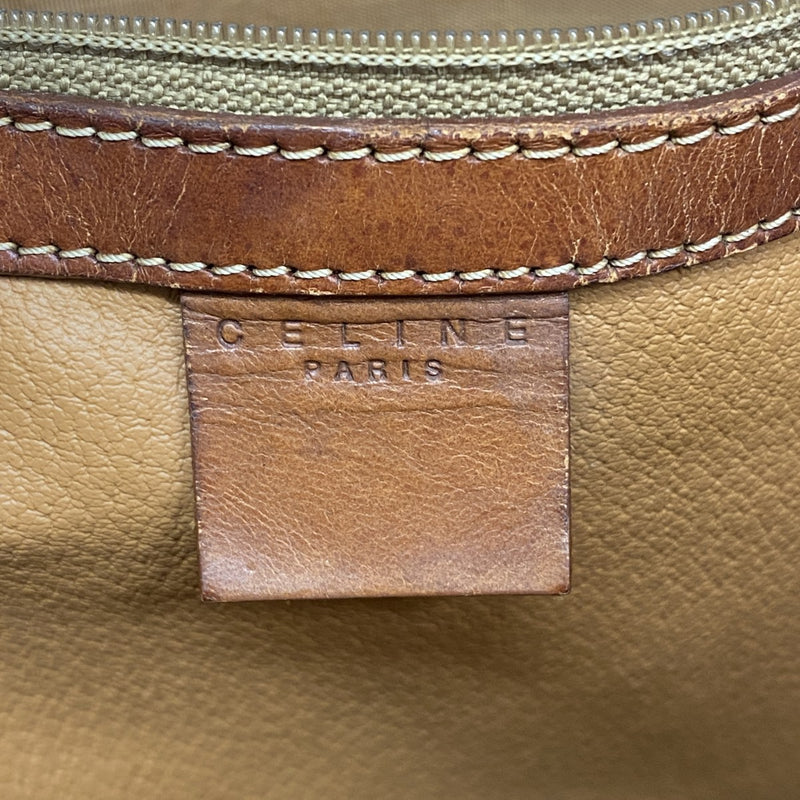 ★SALE [5hc2886-h] Celine Tote Bag Macadam PVC Brown Gold Hardware [Used] Women