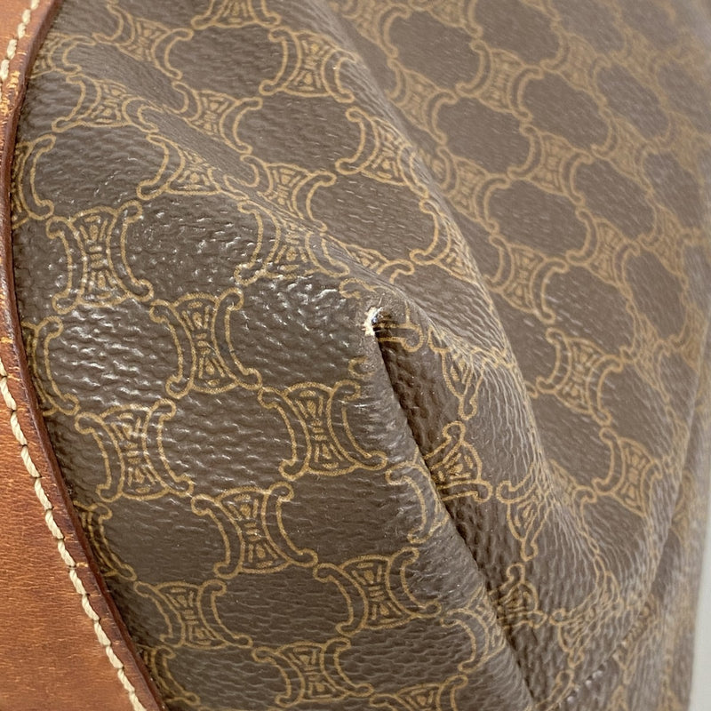 ★SALE [5hc2886-h] Celine Tote Bag Macadam PVC Brown Gold Hardware [Used] Women