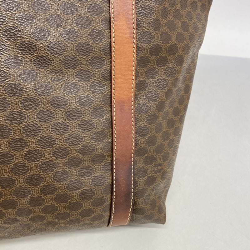 ★SALE [5hc2886-h] Celine Tote Bag Macadam PVC Brown Gold Hardware [Used] Women