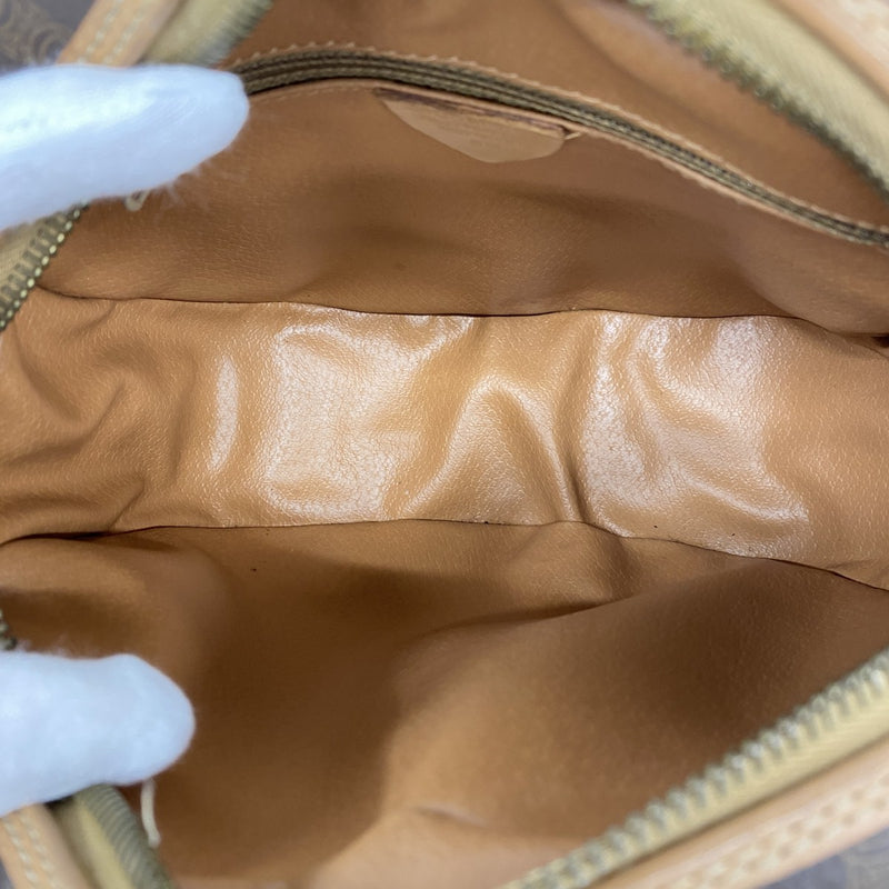 ★SALE [5hc2919-h] Celine Shoulder Bag Macadam PVC Brown Gold Hardware [Used]