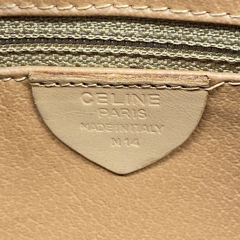 ★SALE [5hc2919-h] Celine Shoulder Bag Macadam PVC Brown Gold Hardware [Used]