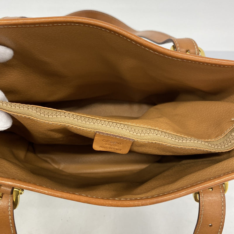 ★SALE [5hc2939-h] Celine Tote Bag Macadam PVC Brown Gold Hardware [Used] Women