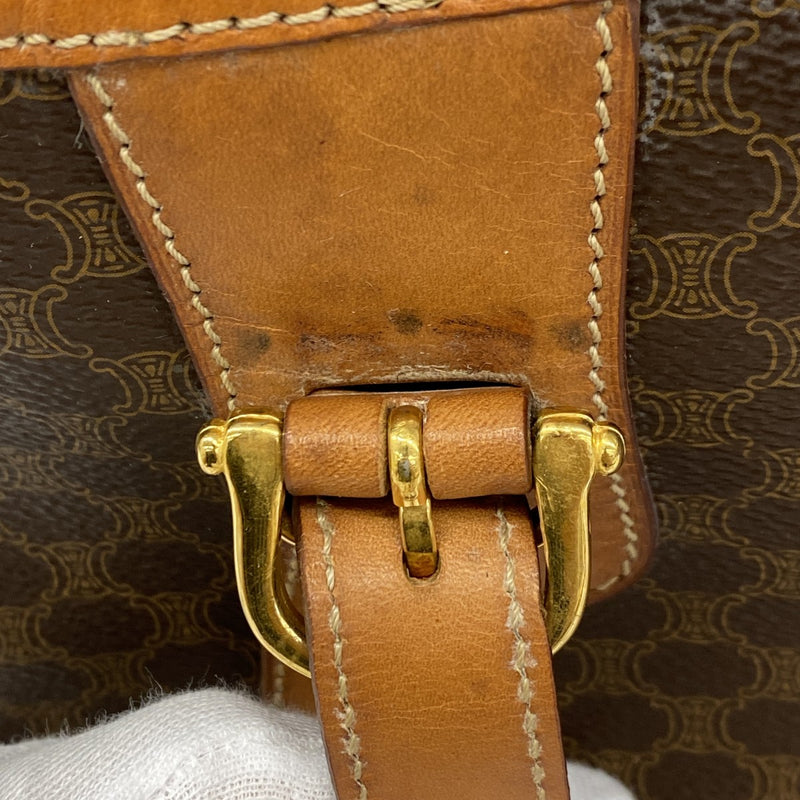 ★SALE [5hc2939-h] Celine Tote Bag Macadam PVC Brown Gold Hardware [Used] Women