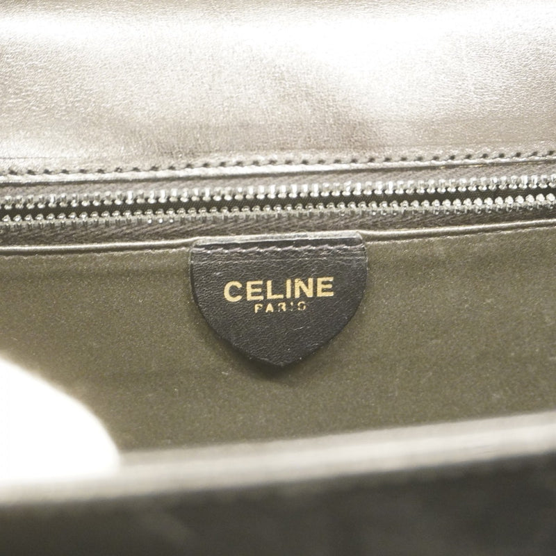 [5hd3615-h] Celine Handbag Leather Black Gold Hardware [Used] Women's