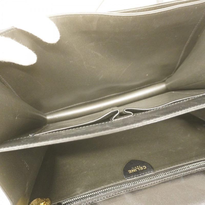 [5hd3615-h] Celine Handbag Leather Black Gold Hardware [Used] Women's