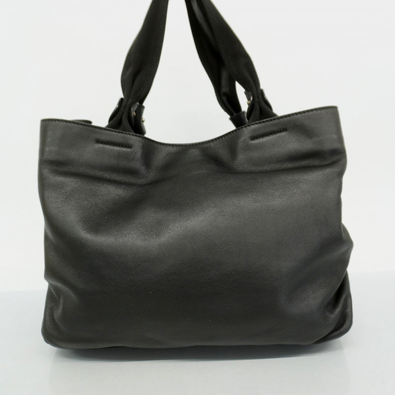 ★SALE [5hd3915-h] Salvatore Ferragamo Handbag Vara Leather Black Silver Metal